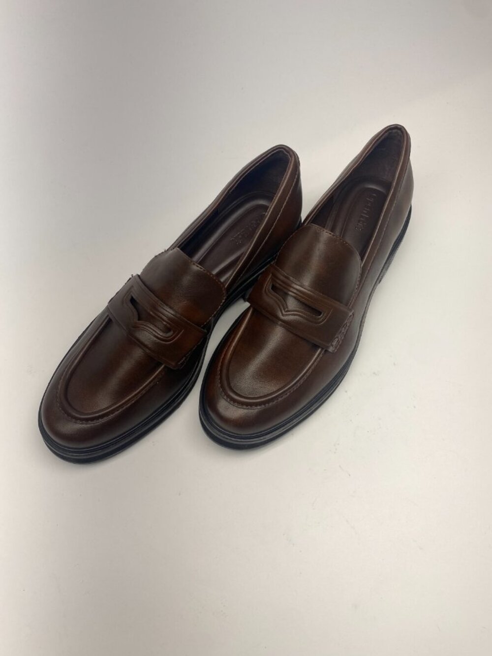 Open Edit Womens Collier Brown Chocolate Penny Loafer Sz 9.5 - Picture 9 of 10